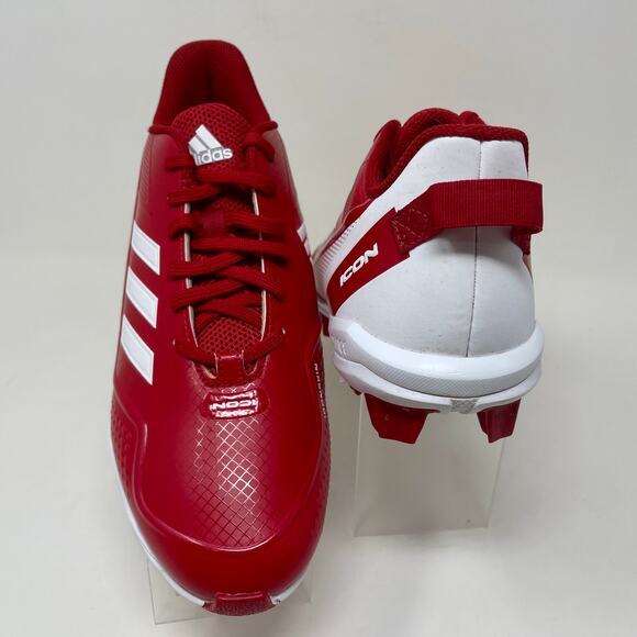 adidas Icon 7 MD Baseball Cleats Mens Sz 10 Red Ironskin I.1.9 Sporty - Picture 4 of 16